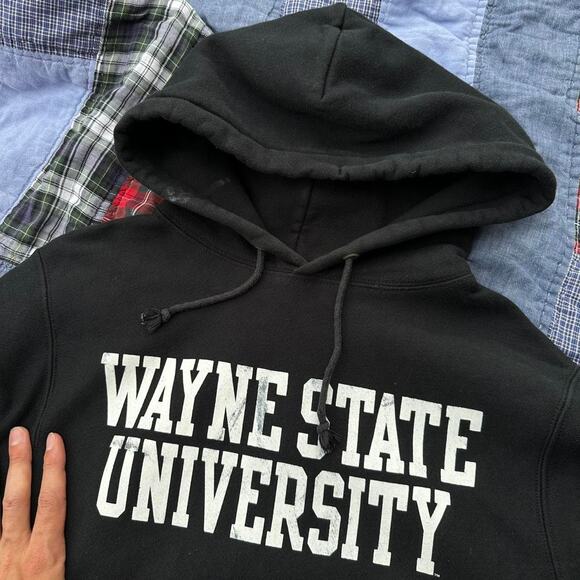 Vintage 00s Wayne State Reverse Weave Champion Sweatshirt - Picture 3 of 4